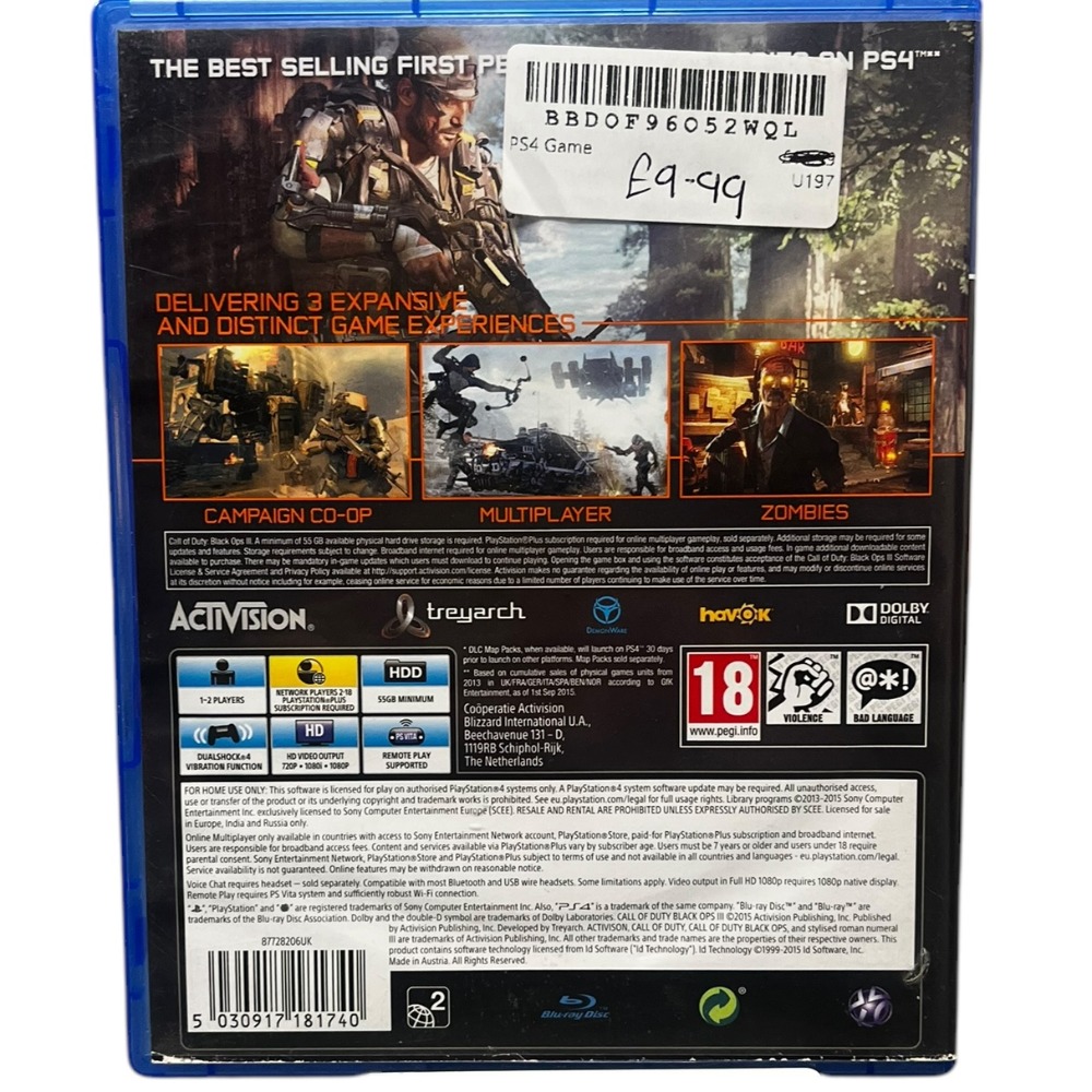 Call Of Duty Black Ops 3 (PlayStation 4) Own4Less